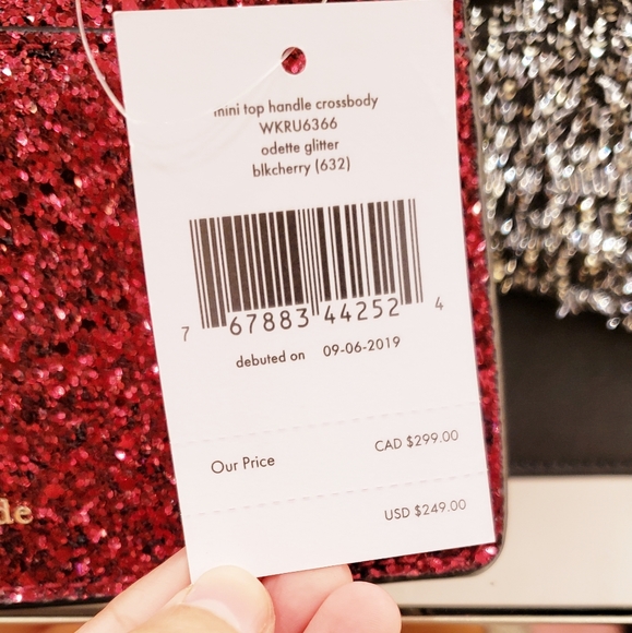 KATE SPADE MINI TOP HANDLE CROSSBDY ODETTE GLITTER - Picture 8 of 8
